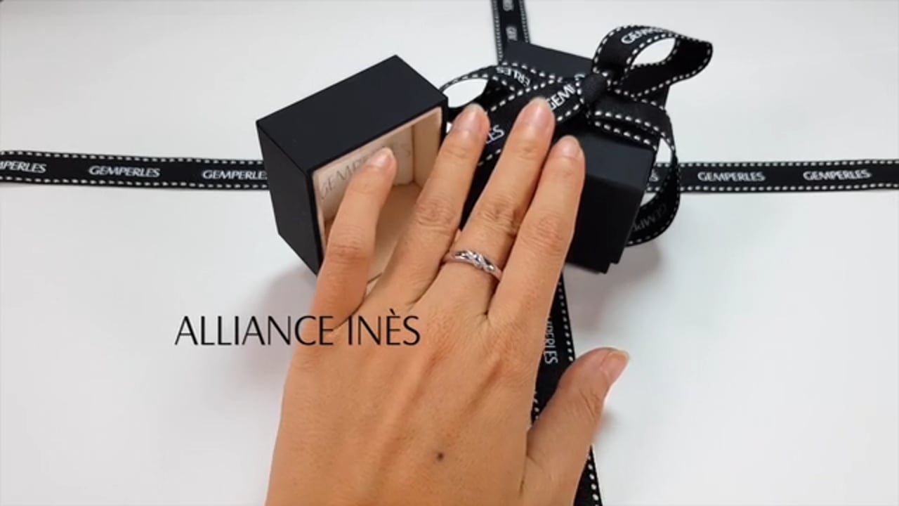 Fede Nuziale Inès - Oro Bianco | Gemperles