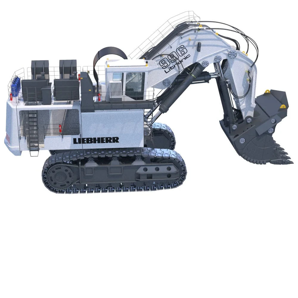 Excavator LIEBHERR R996 3D Model on Vimeo