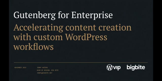 Thumbnail for: Gutenberg For Enterprise Webinar