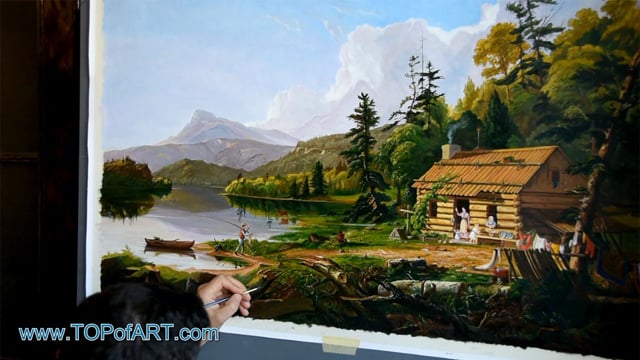 Thomas Cole | Home in the Woods | Painting Reproduction Video | TOPofART