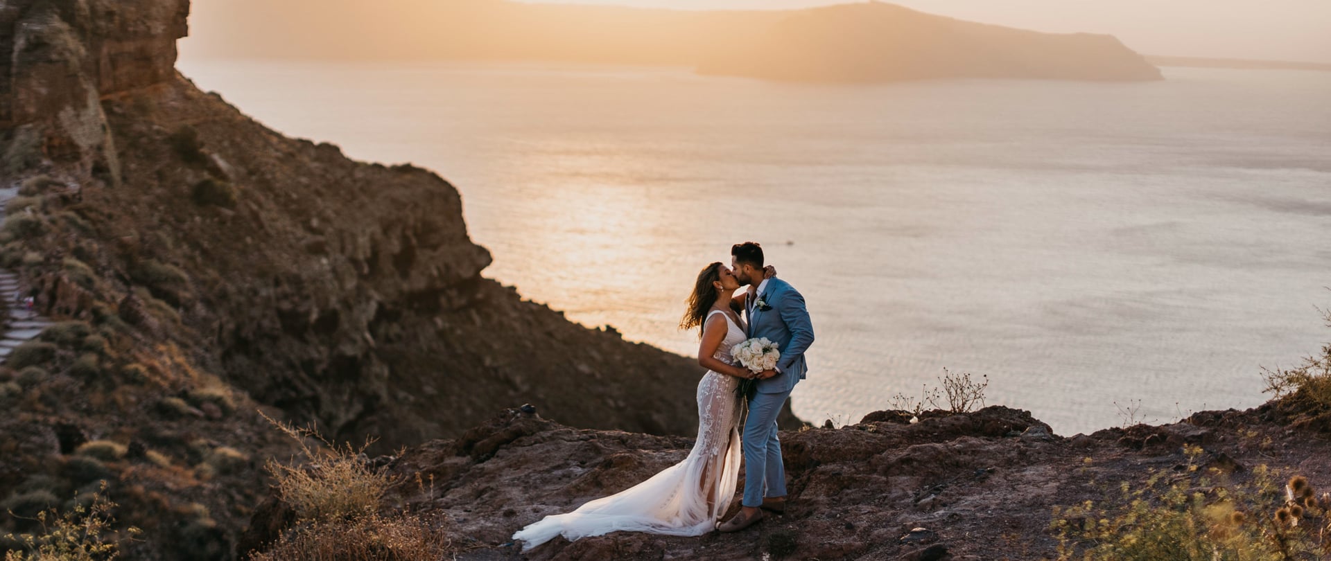 Katerina & Daniel Wedding Video Filmed at Santorini, Greece