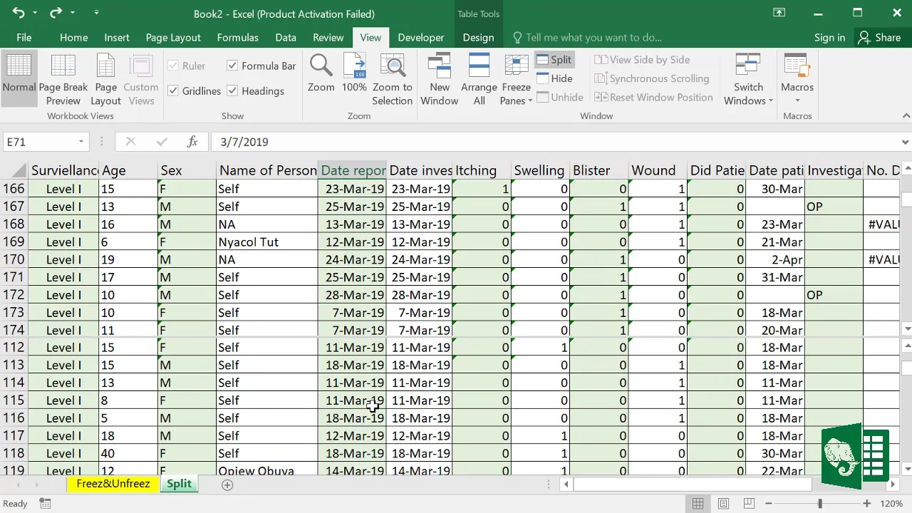 how-to-split-screen-horizontally-and-vertically-in-excel-on-vimeo