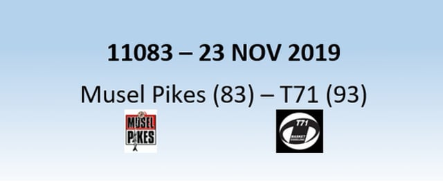 N1H 11083 Musel Pikes (83) - T71 Dudelange (93) 23/11/2019