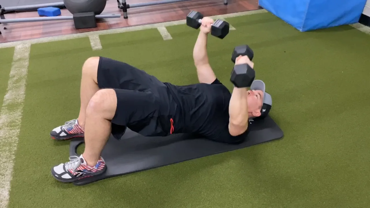 Dumbbell Decline Floor Press