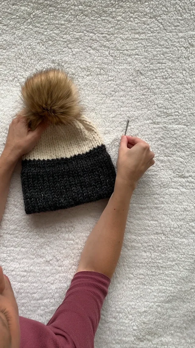 How-to Faux Fur Pom Pom on Knitted Toque - Grateful Prayer