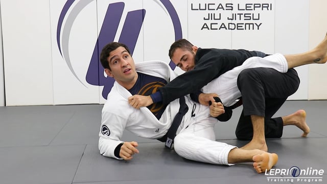 Open Guard to Lasso Sweep Attempt to Sweep to Armbar