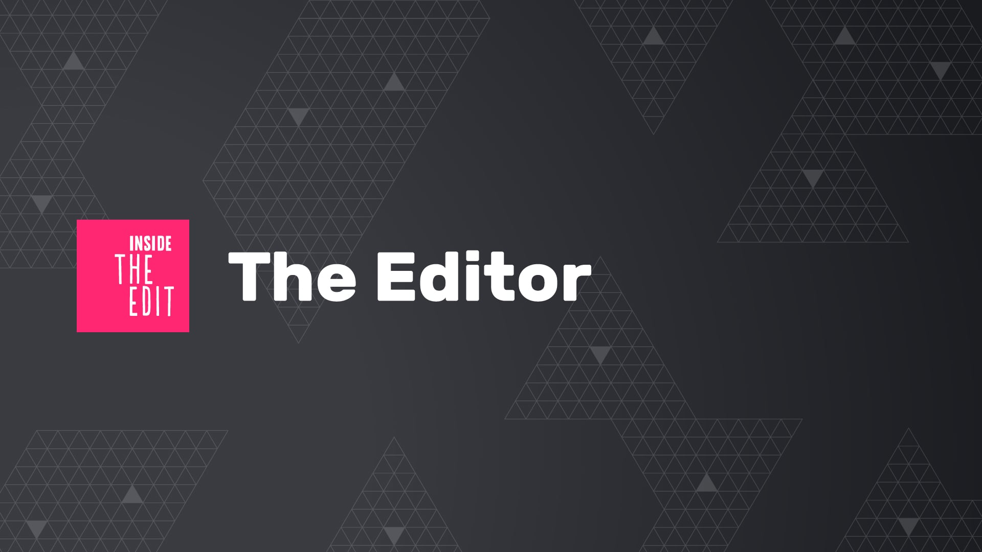 THE EDITOR