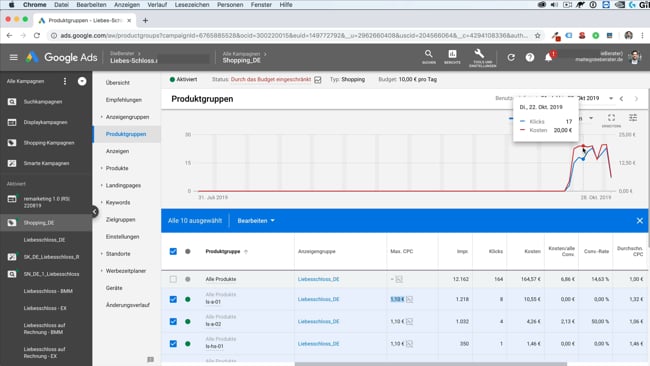 Conversion Rate Analyse Liebes-Schloss.de