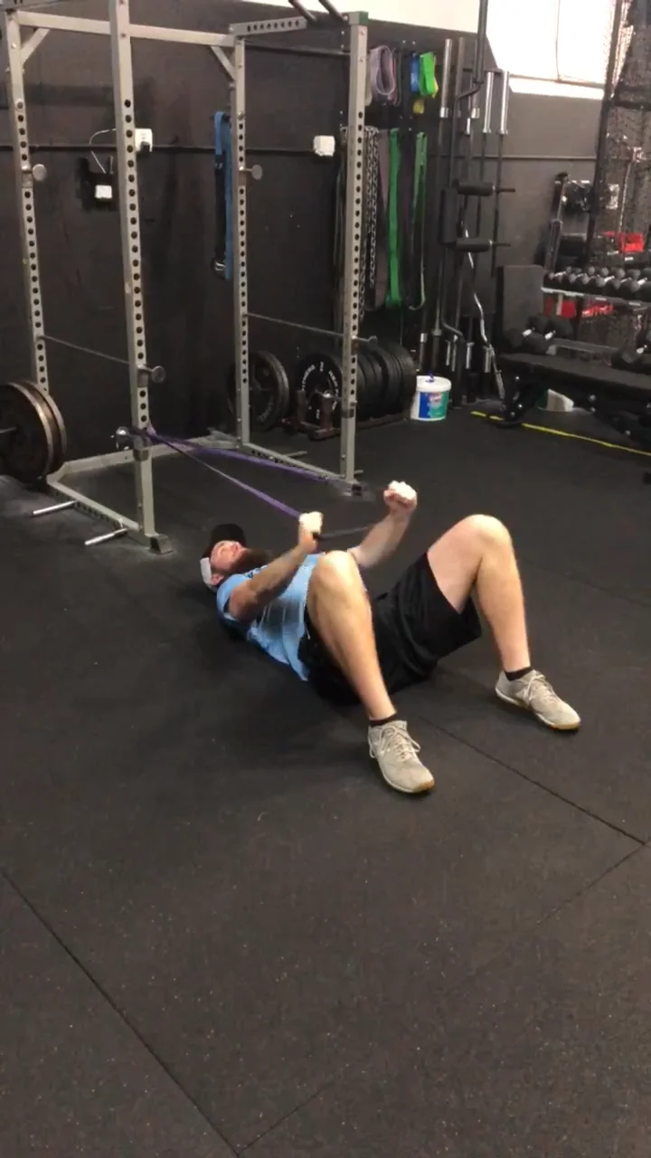 Supine Hip Extension with Resistance Band on Vimeo