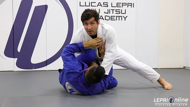 De La Riva Defense to Knee Cut Pass with Knee Shield to Clock Choke