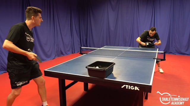 The differences in returning side/topspin and side/backspin serves