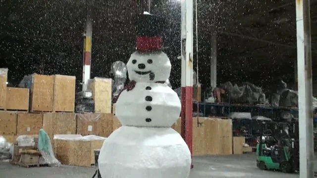 SnowBlower Snowman in Studio