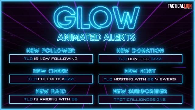 Glow - Neon Stream Package - TacticalLionDesigns