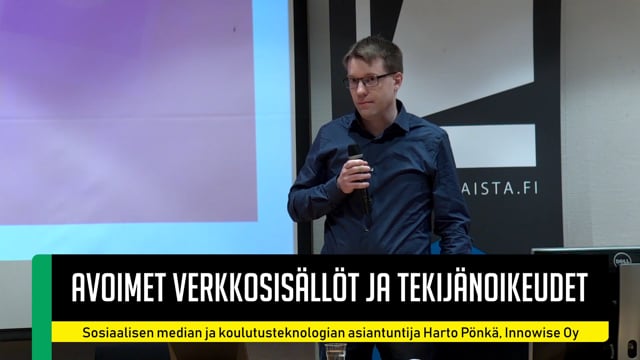 Harto Pönkä: Avoimet verkkosisällöt ja tekijänoikeudet