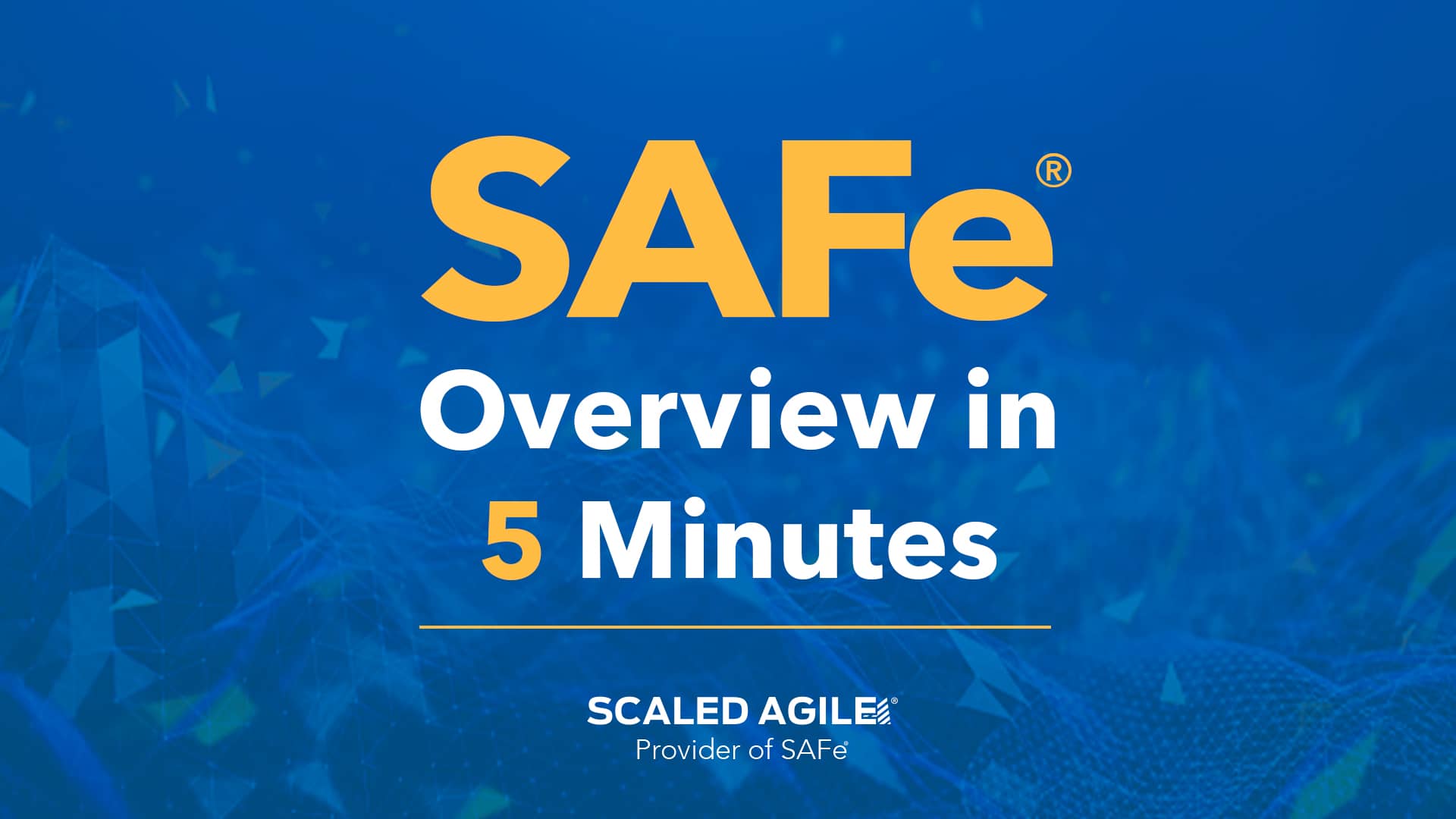 SAFe 5.0 Overview in Five Minutes on Vimeo