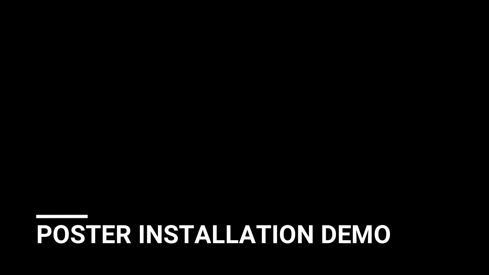 Poster Installation on Vimeo