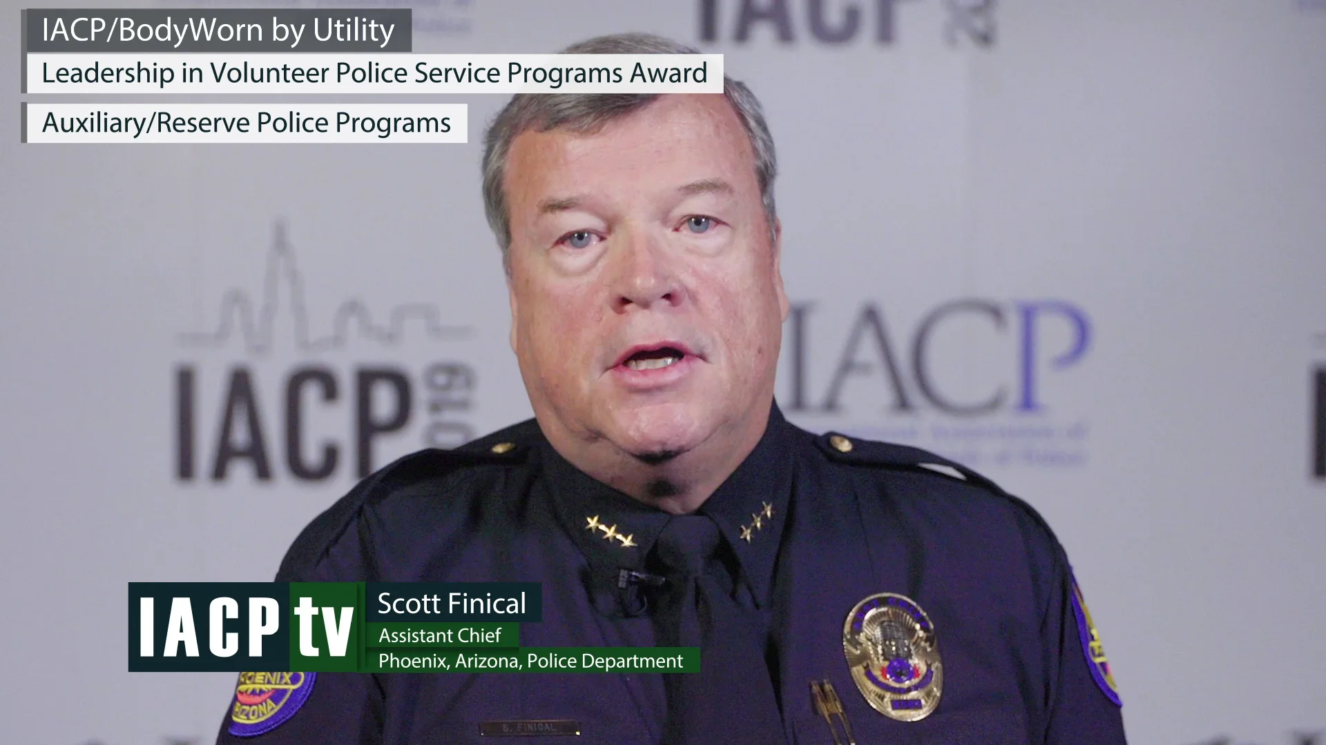 IACP-BodyWorn by Utility Leadership in Volunteer Police Service Programs Award - Auxiliary-Reserve Police Programs