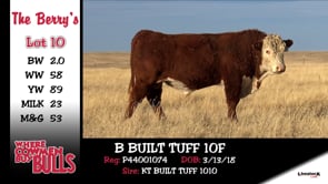 Lot #10 - B BUILT TUFF 10F