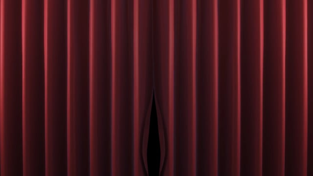 Aprire le tende rosse con sfondo opera o teatro