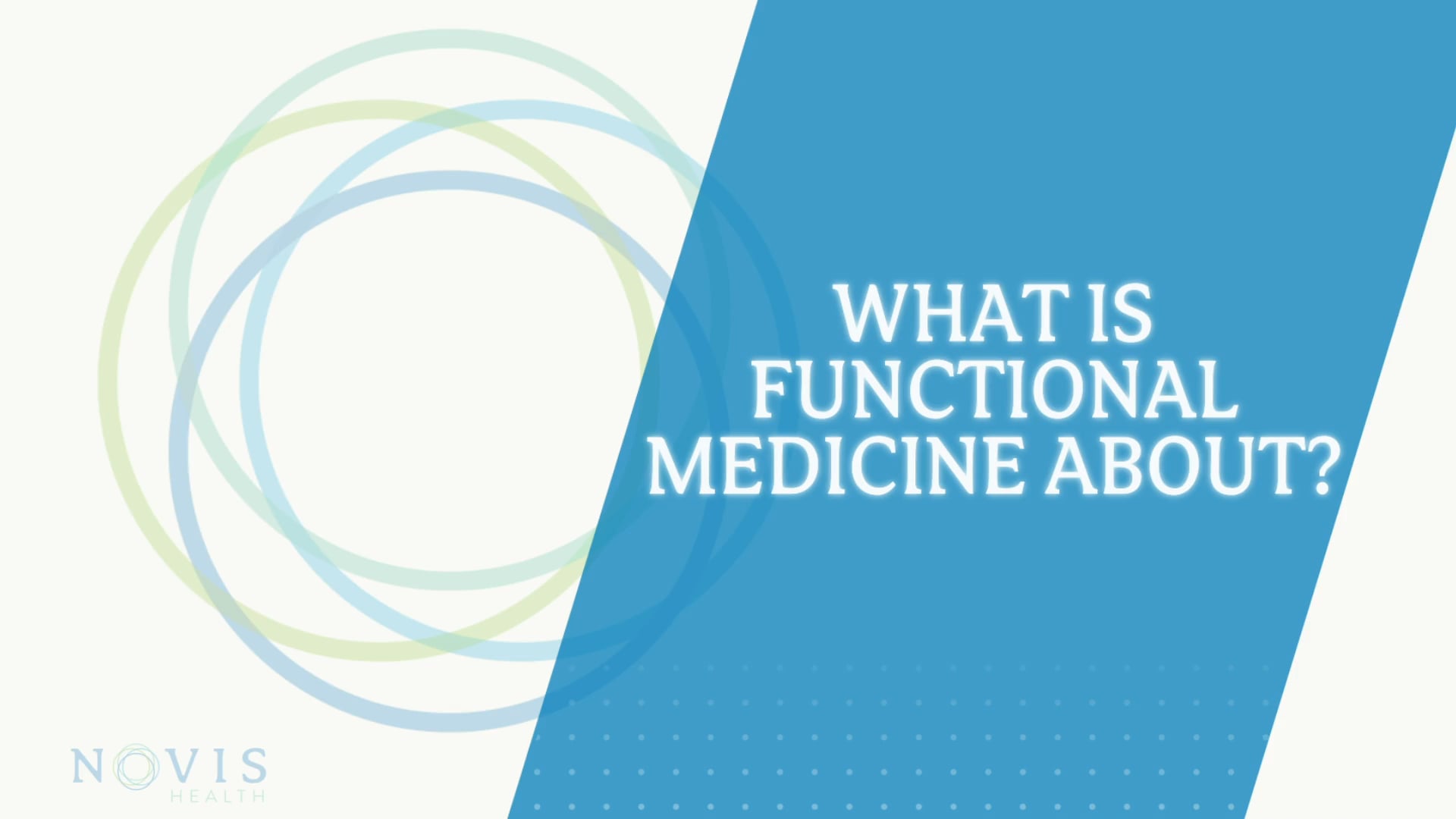 NOVIS HEALTH - WHAT IS FUNCTIONAL MEDICINE ABOUT?