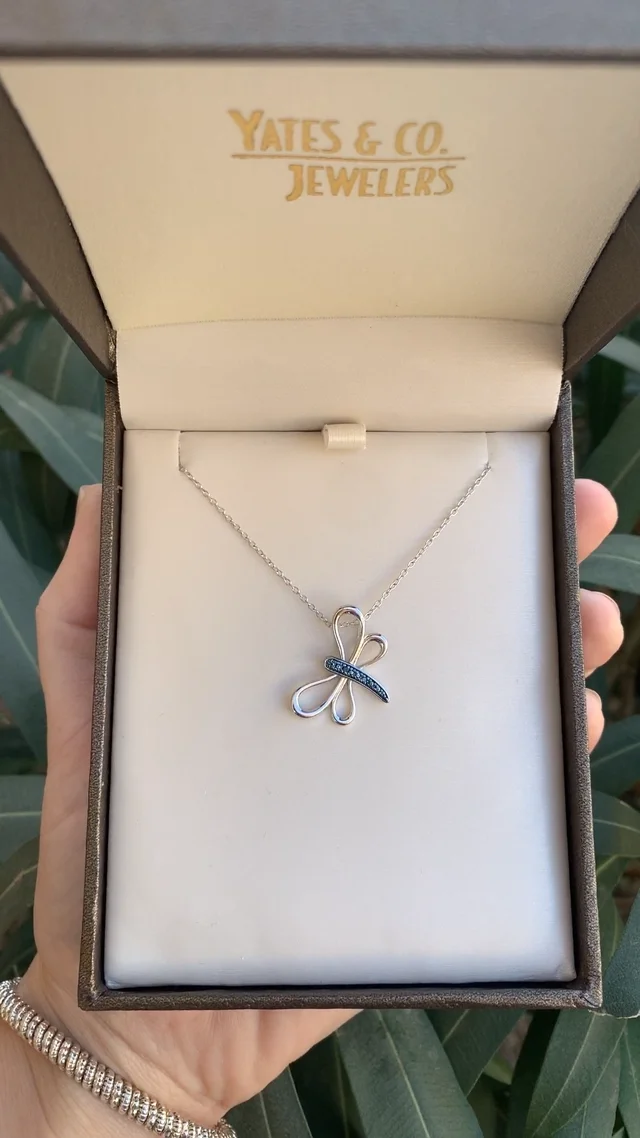 Tiffany dragonfly necklace on sale silver