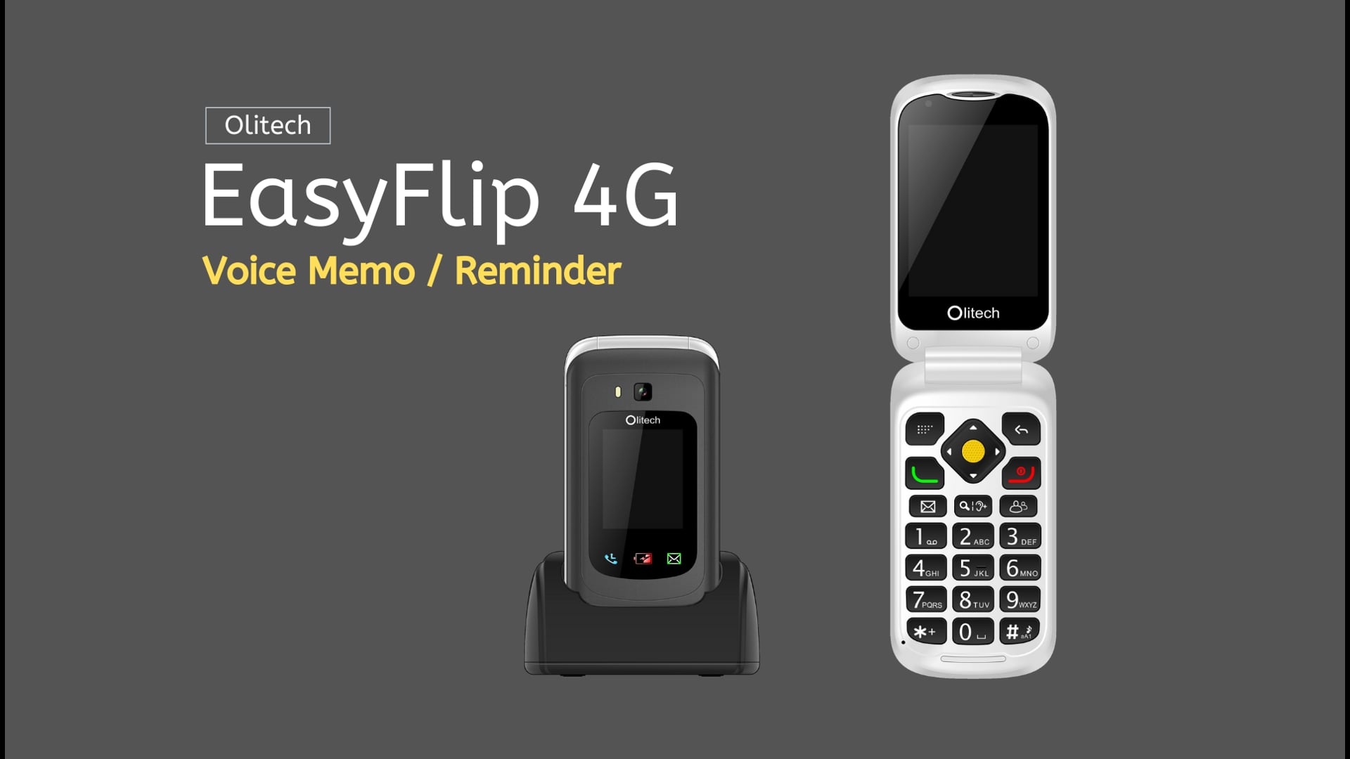 Olitech EasyFlip 4G - Voice Memo / Reminder