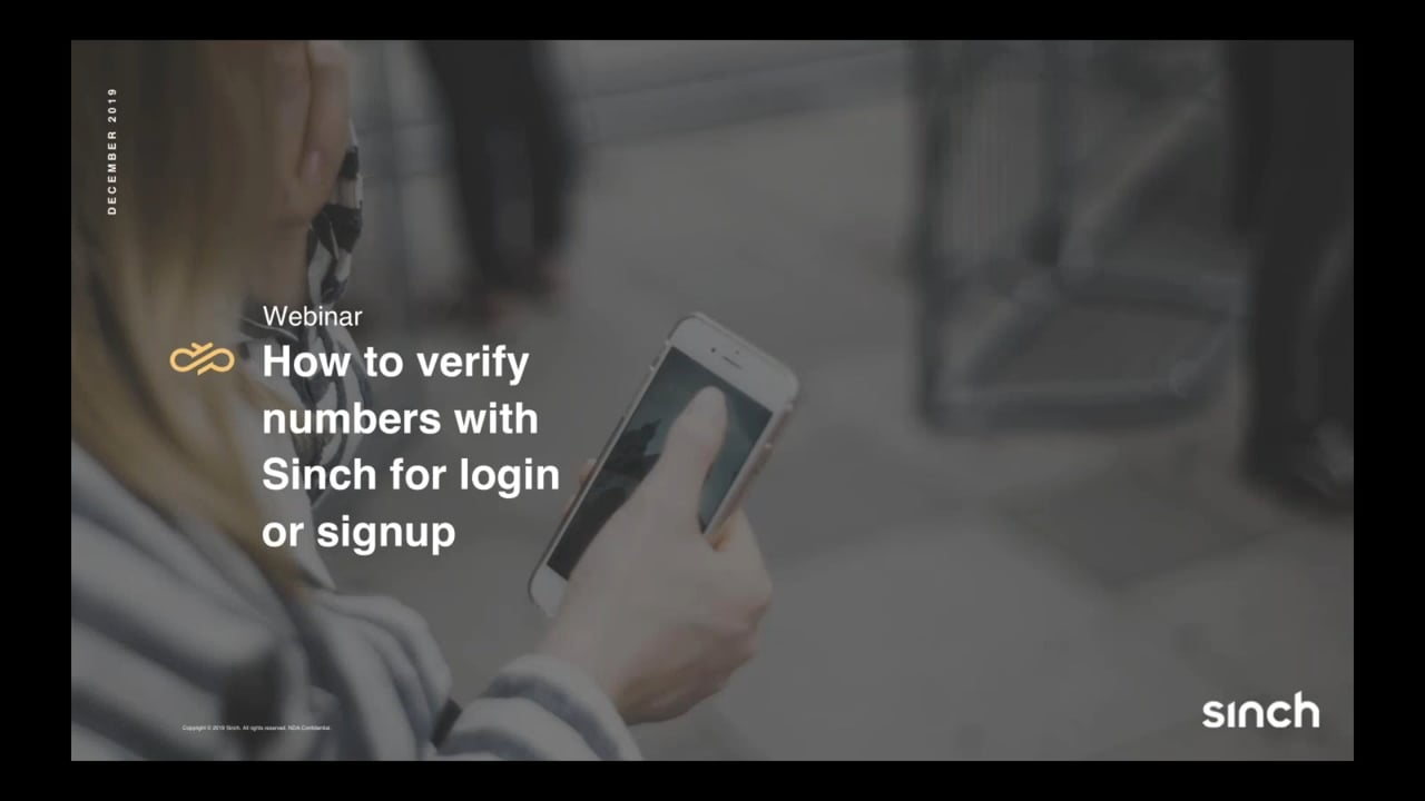 How to verify numbers with Sinch for login or signup