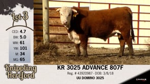 Lot #3 - KR 3025 ADVANCE 807F