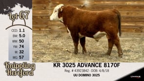 Lot #67 - KR 3025 ADVANCE 8170F