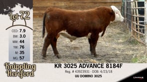 Lot #72 - KR 3025 ADVANCE 8184F