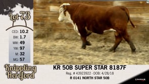 Lot #73 - KR 50B SUPER STAR 8187F