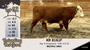 Lot #62 - KR 8161F