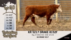 Lot #60 - KR 5217 DRAKE 8152F
