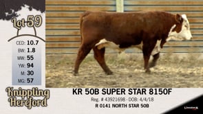 Lot #59 - KR 50B SUPER STAR 8150F