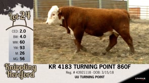 Lot #24 - KR 4183 TURNING POINT 860F