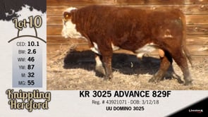 Lot #10 - KR 3025 ADVANCE 829F