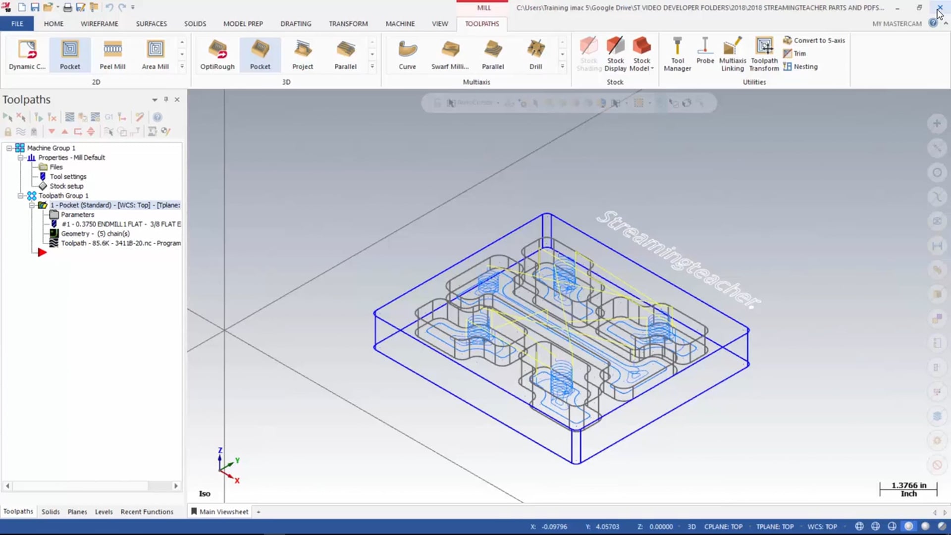 Pocket Toolpath (Legacy)