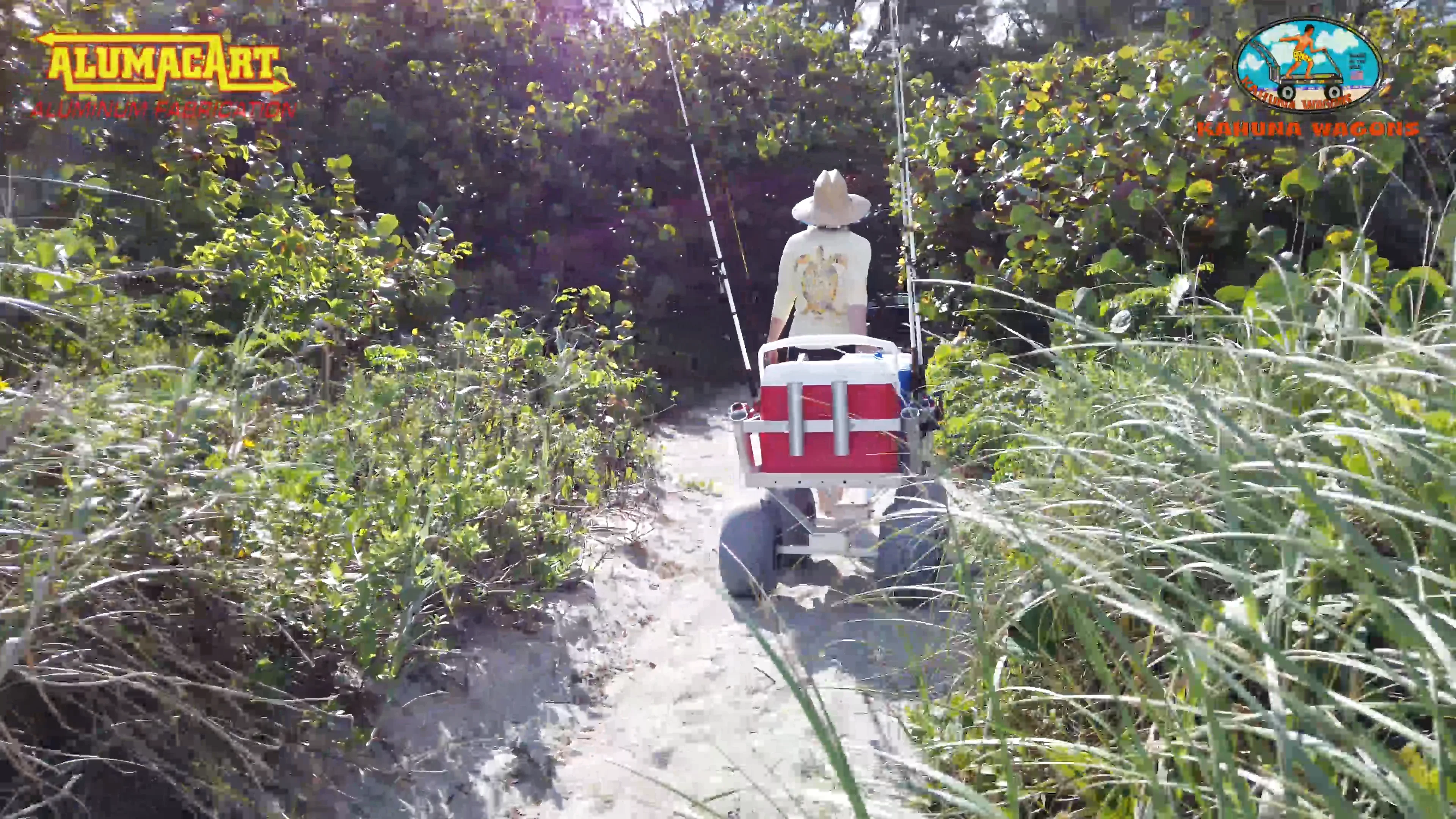 The Sidekick Beach Wagon-Lightweight Aluminum-TEN Rod Holders-MADE IN THE  USA!