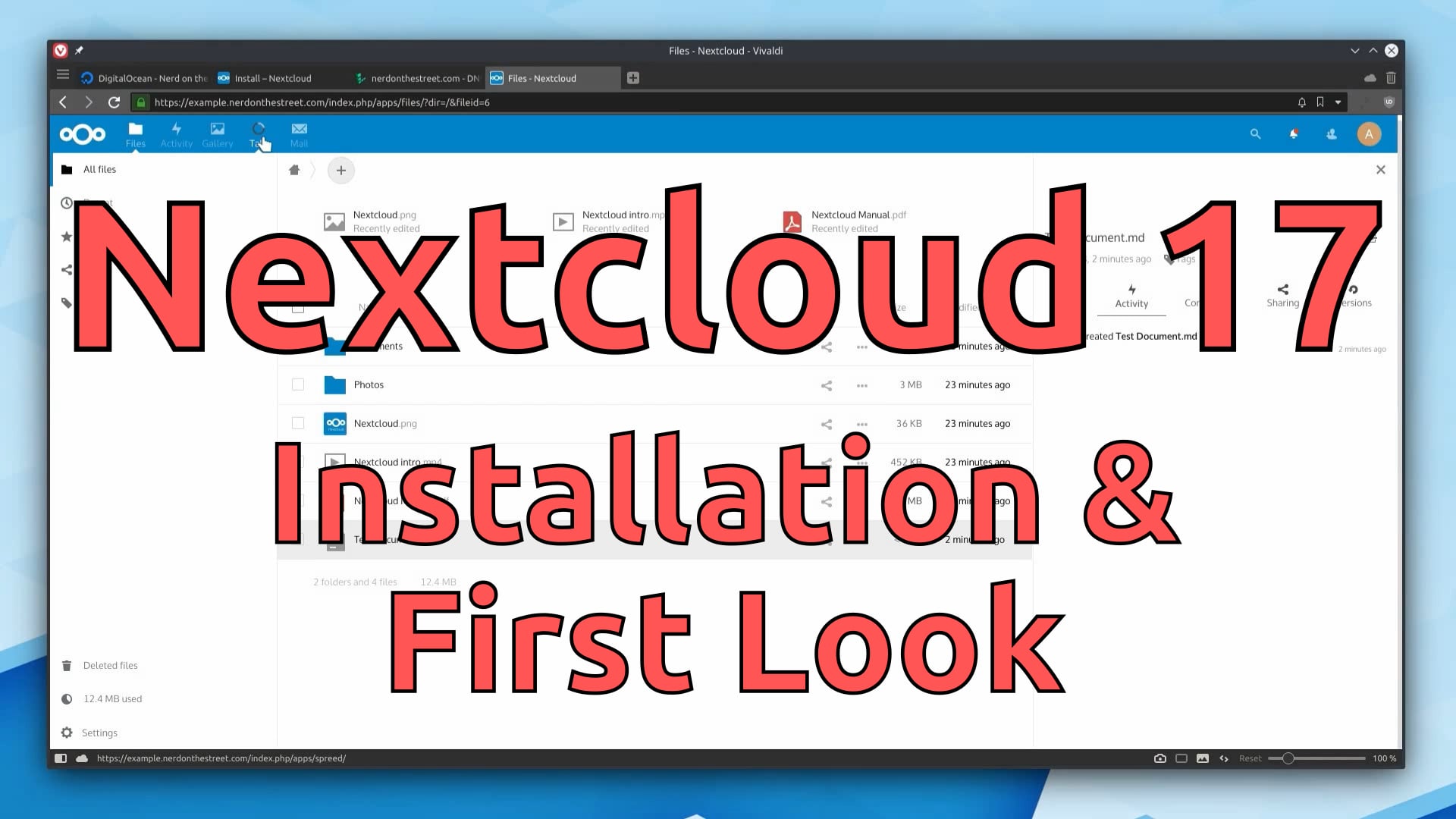 Nextcloud 17 on Debian 10 (Installation & First Look)