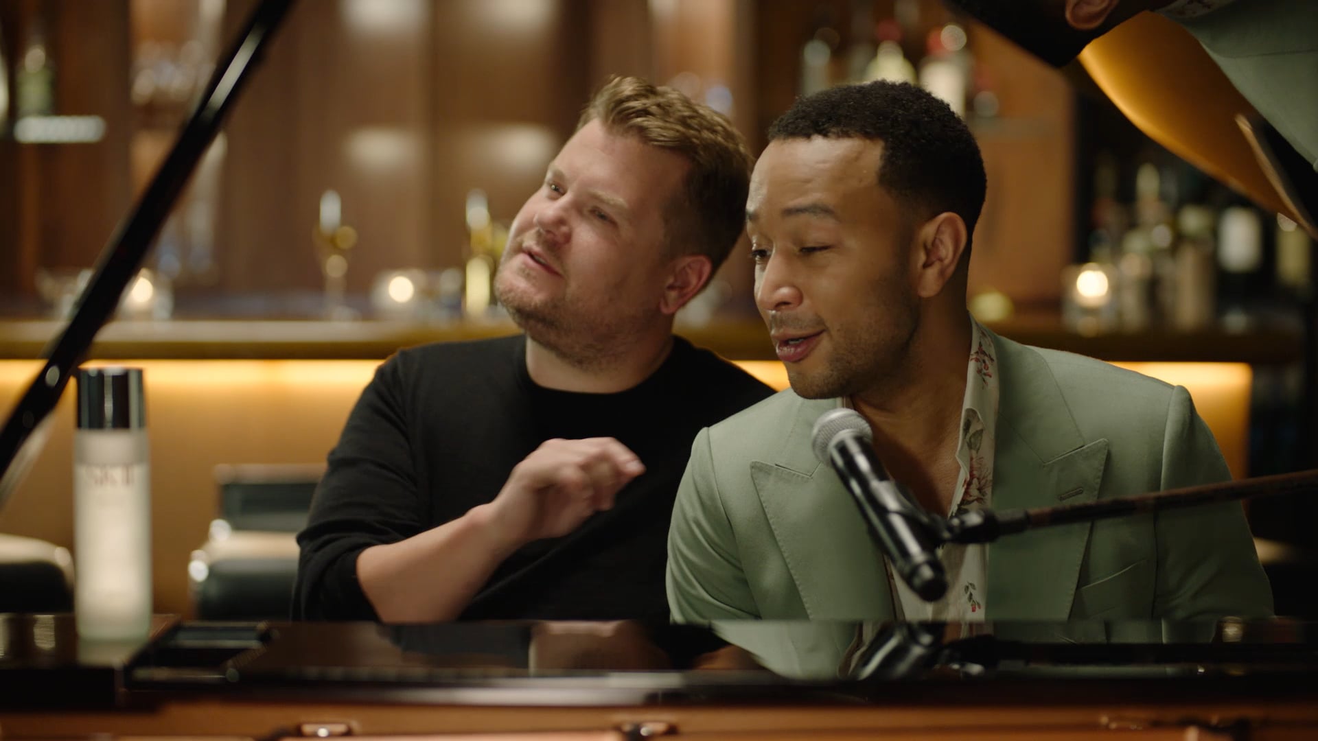 James Corden & John Legend singing for the SKII Pitera campaign.