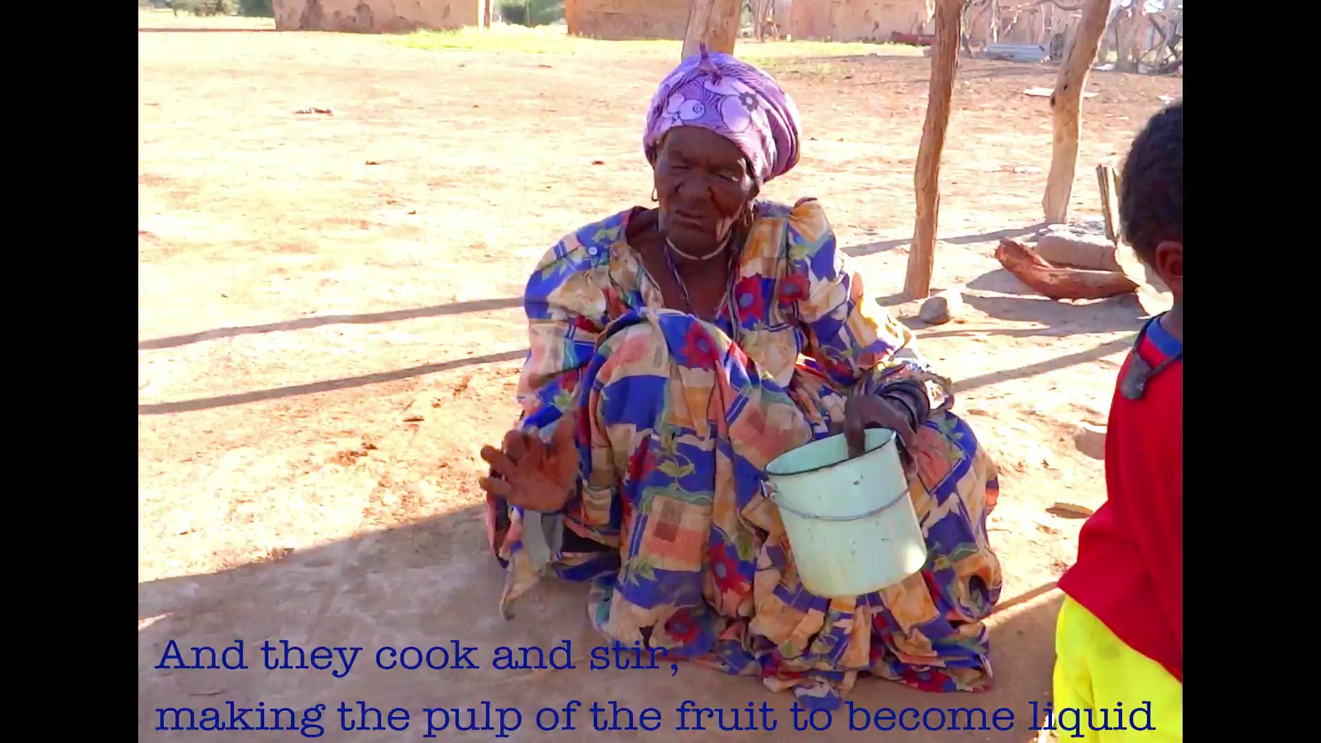 Hildegaart |Nuas remembers harvesting !nara in the dune fields of the Hoanib
