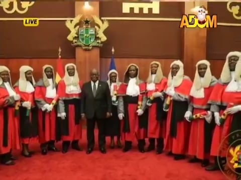 ADOM TV-President Akufo-Addo Swears In 45 High Court, Appeals Court ...