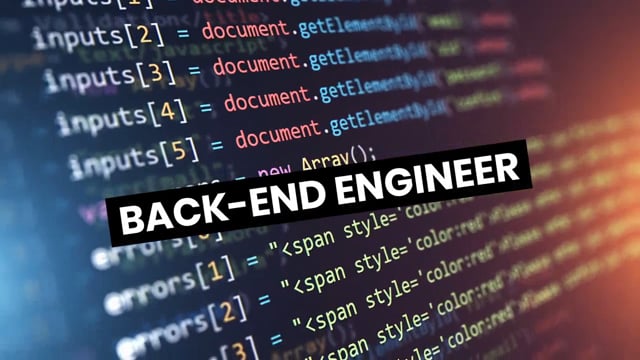 Back-end engineer video 3