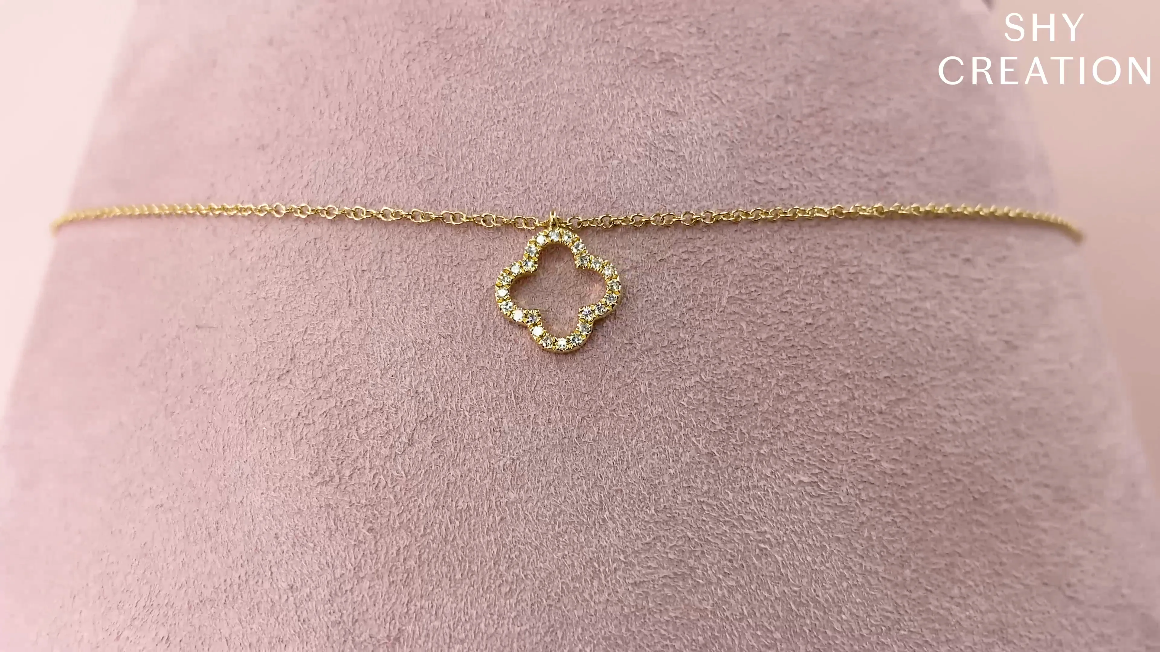 0.08CT DIAMOND CLOVER NECKLACE – Shy Creation