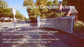 Mount Temple Comprehensive information video for schools introducing CS as part of the national rollout