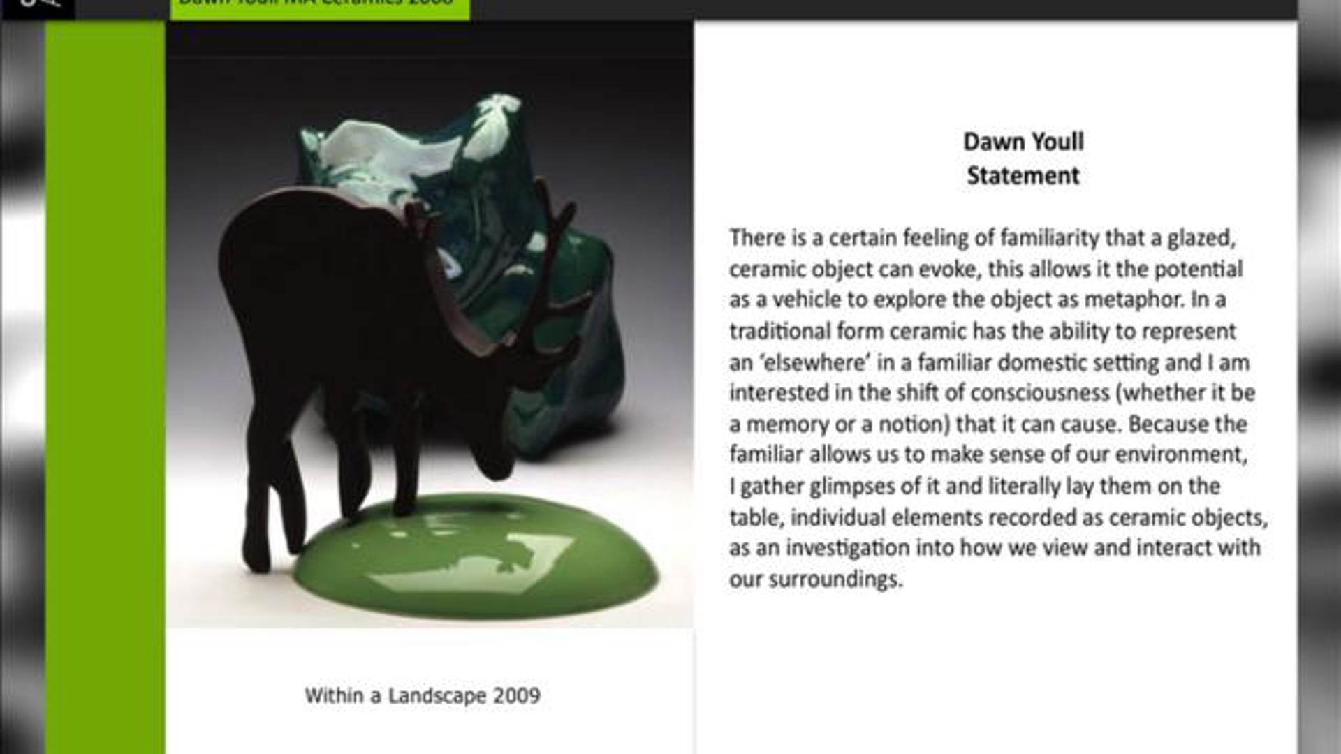 Beginning Approaches - Words: Dawn Youll MA Ceramics UWIC 2008