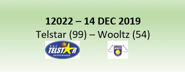 N2H 12022 Telstar Hesperange (99) - Les Sangliers Wooltz (54) 14/12/2019