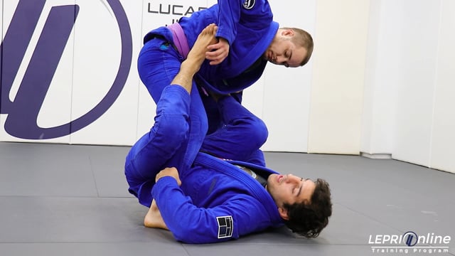 Open Guard to De La Riva to One Leg X to Sweep Attempt to Side Control