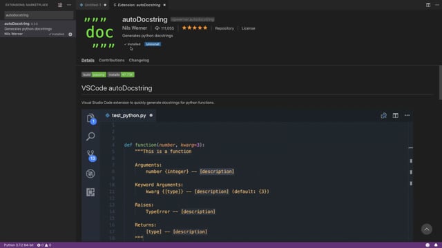 Configurer Visual Studio Code pour les commentaires