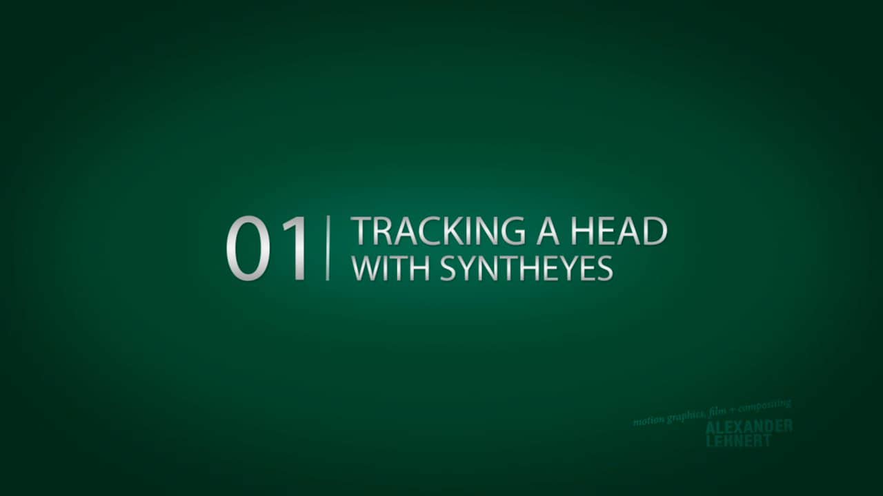 HowTo 01 Tracking a Head with Syntheyes on Vimeo